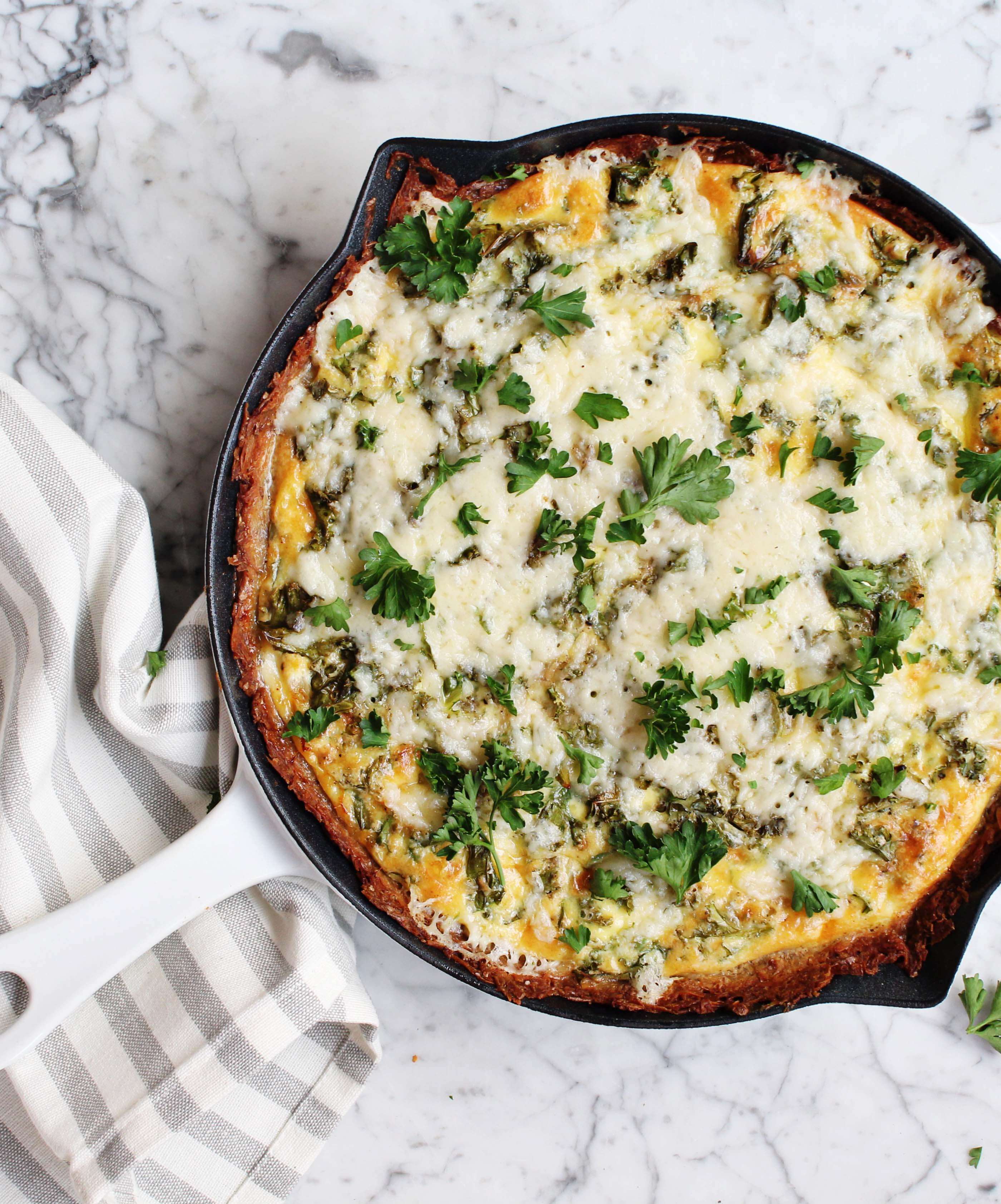 Kale Breakfast Skillet Pie Natures Fare