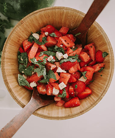 Strawberry Watermelon Summer Salad