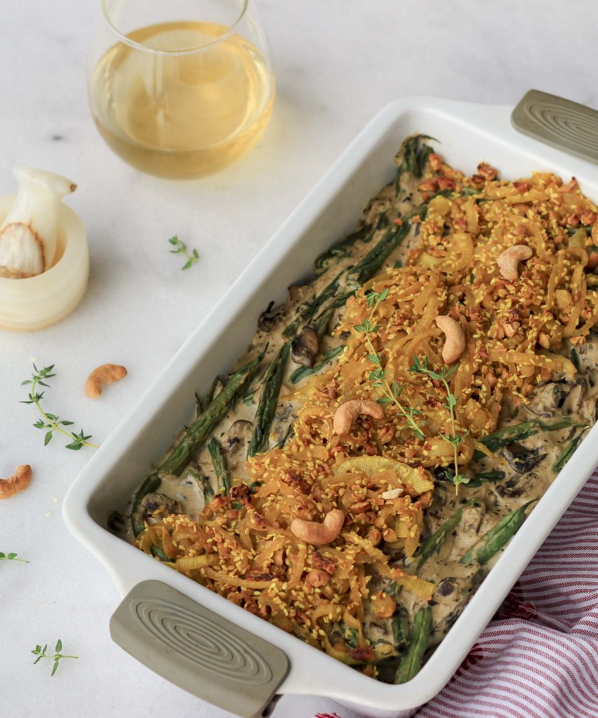 Green Bean Mushroom Casserole with Crunchy Onion Topping Natures Fare