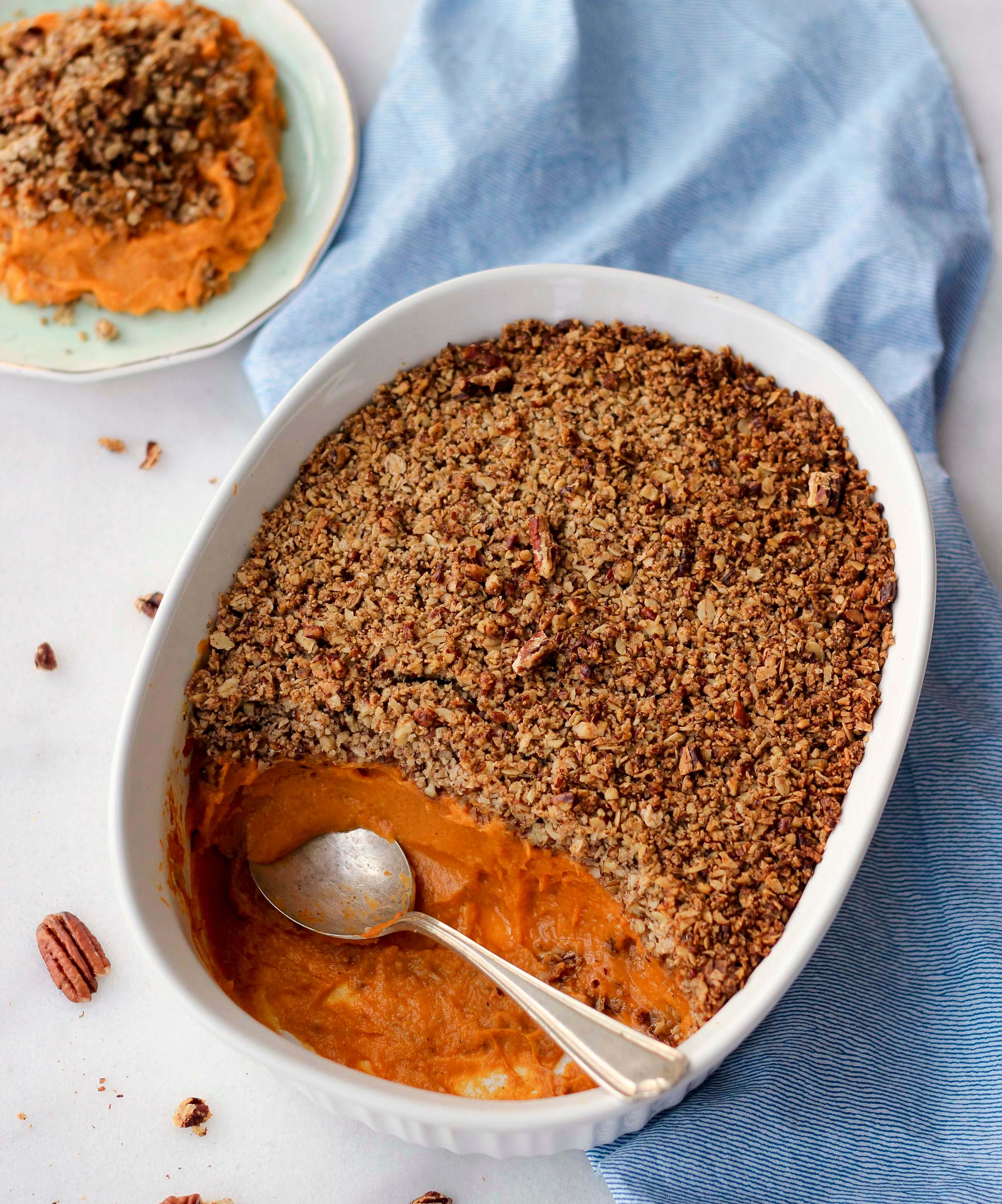 Sweet Potato Casserole with Granola Topping