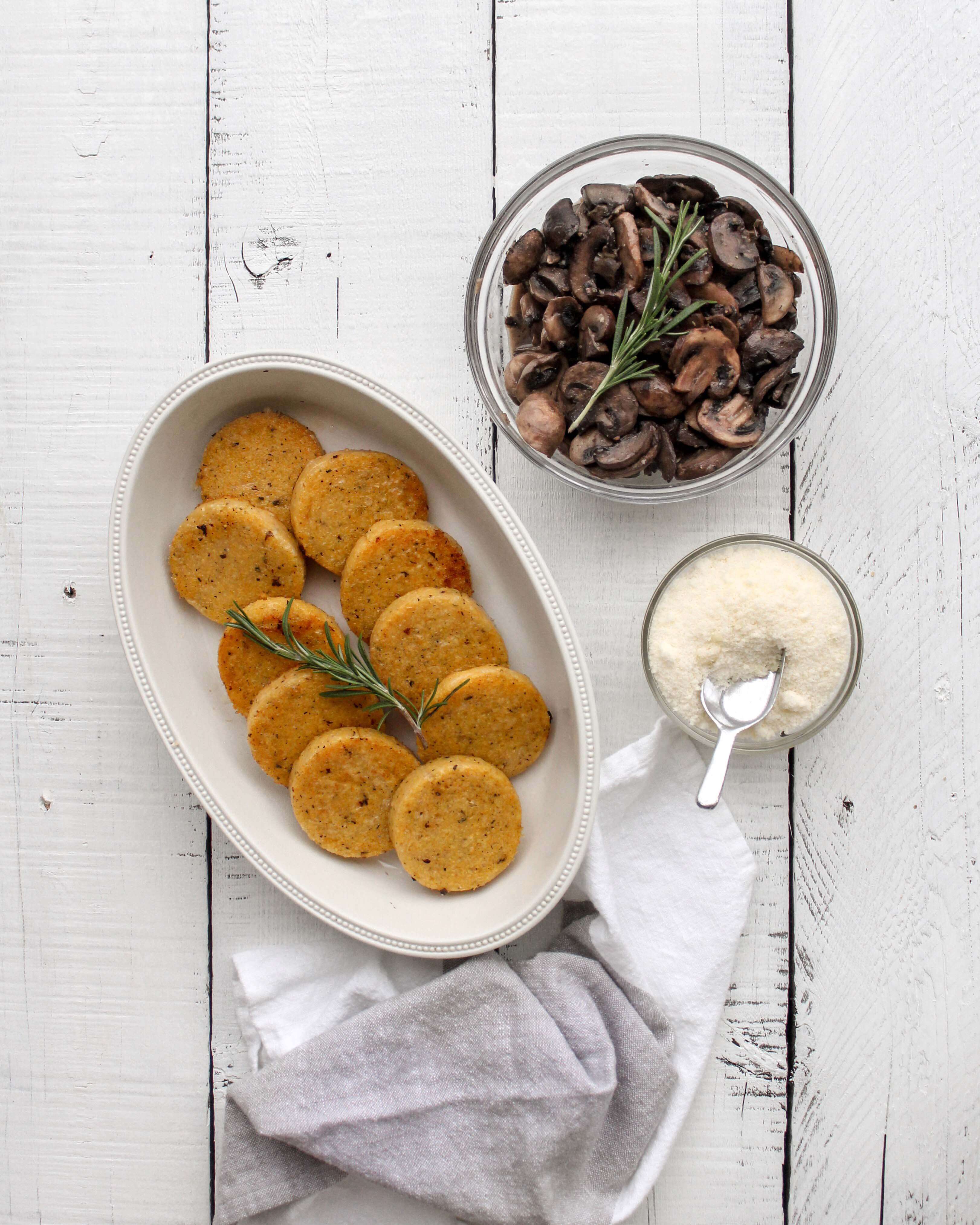 Fraiche Nutrition Baked Mushroom Herb Polenta