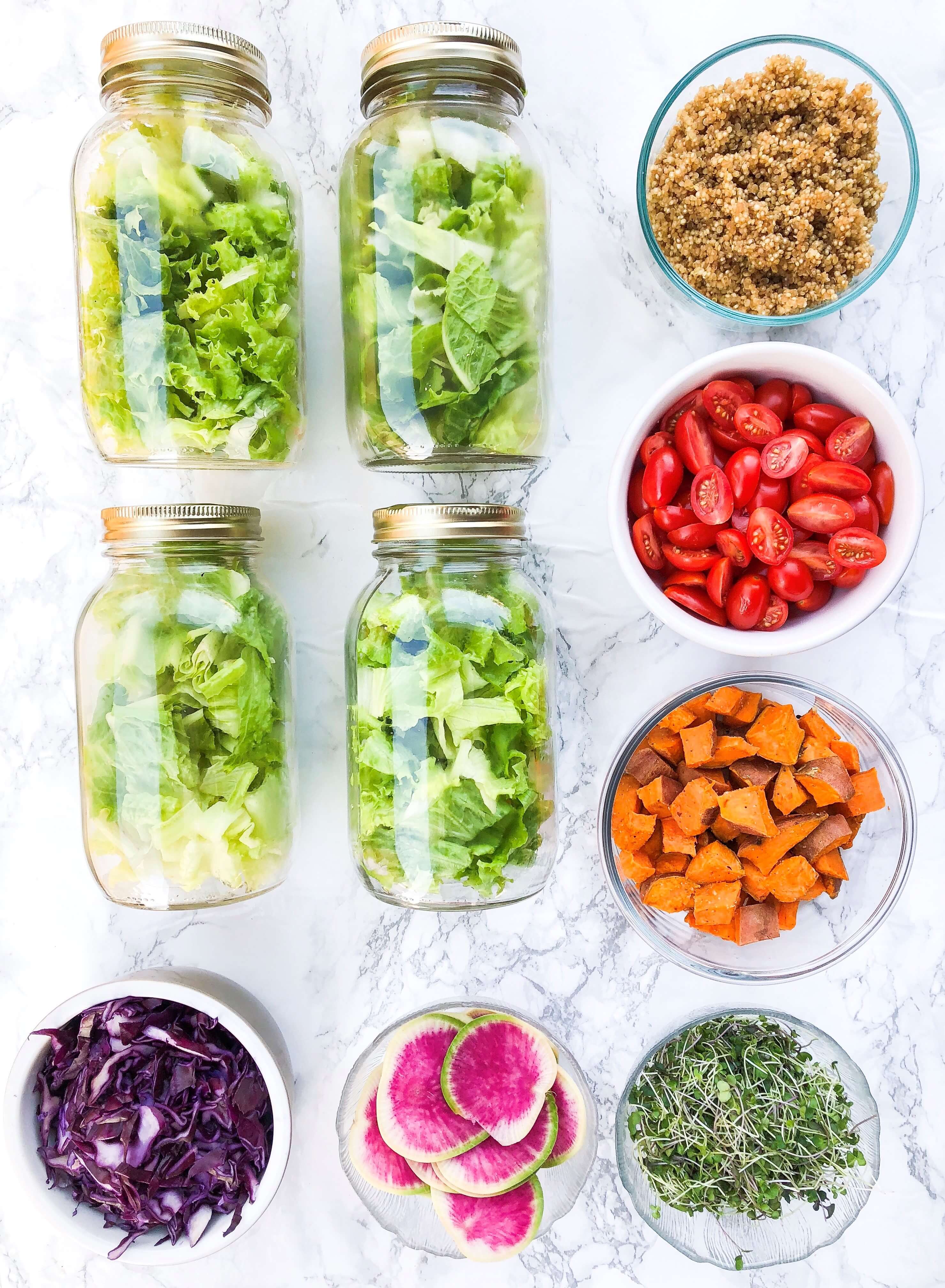 Mason Jar Meal Prep <br>Salad Edition