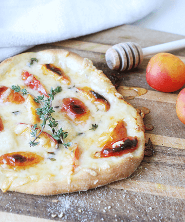 Apricot, Thyme, and Gouda Pizza