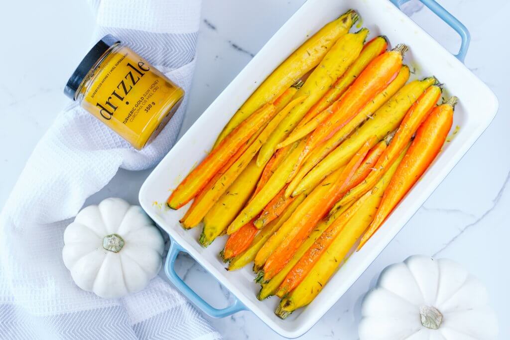 Roasted Honey Turmeric Carrots 
