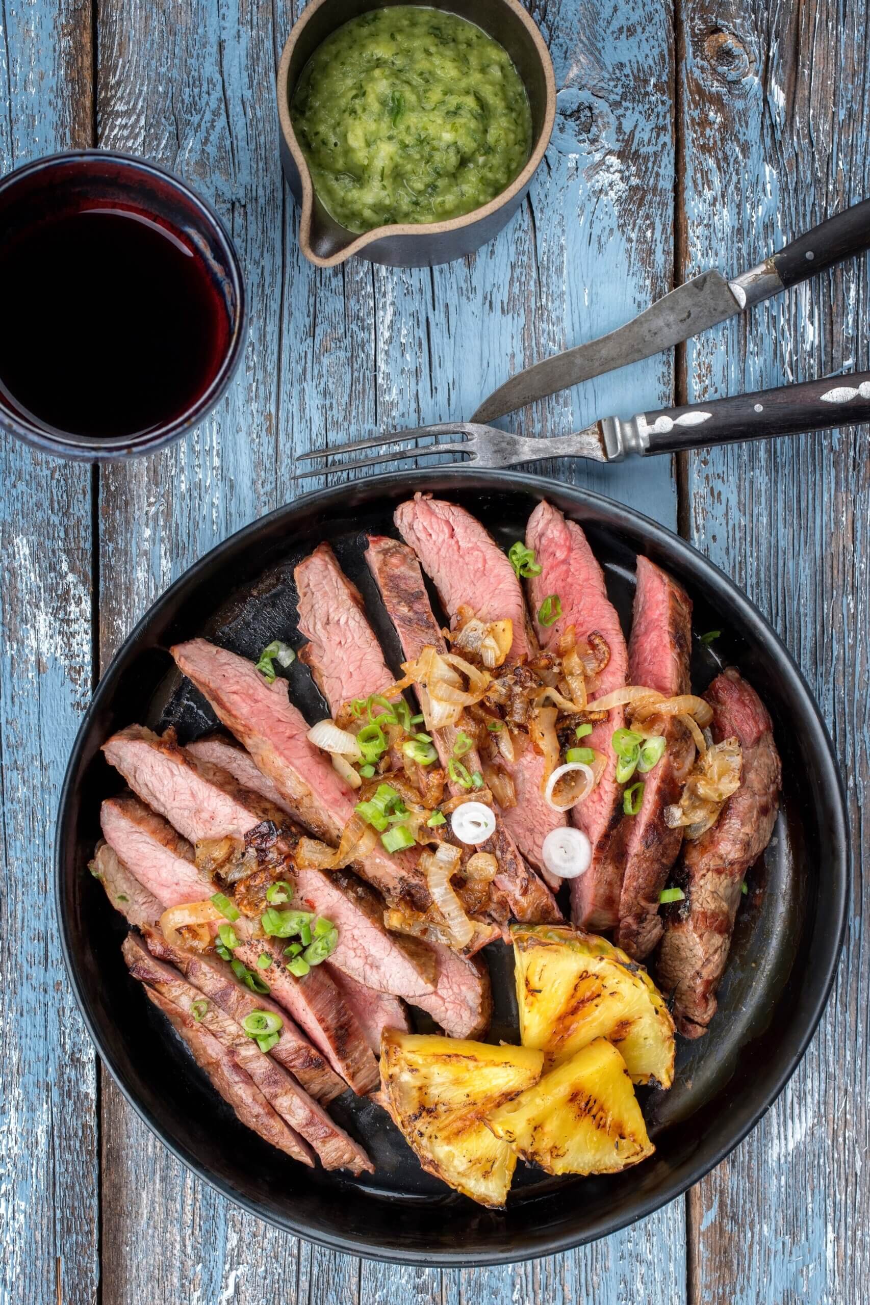 Grilled Flat Iron Steak with Chimichurri Sauce Natures Fare