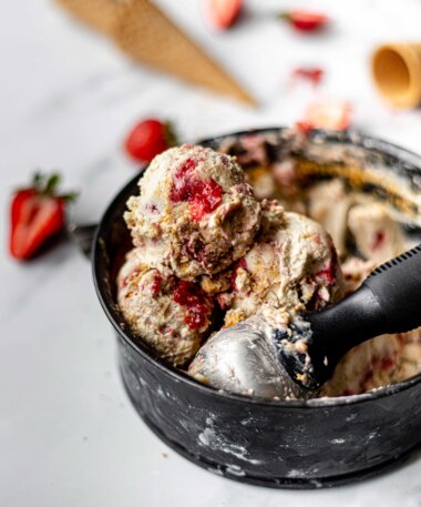 Strawberry Cheesecake Blender Ice Cream